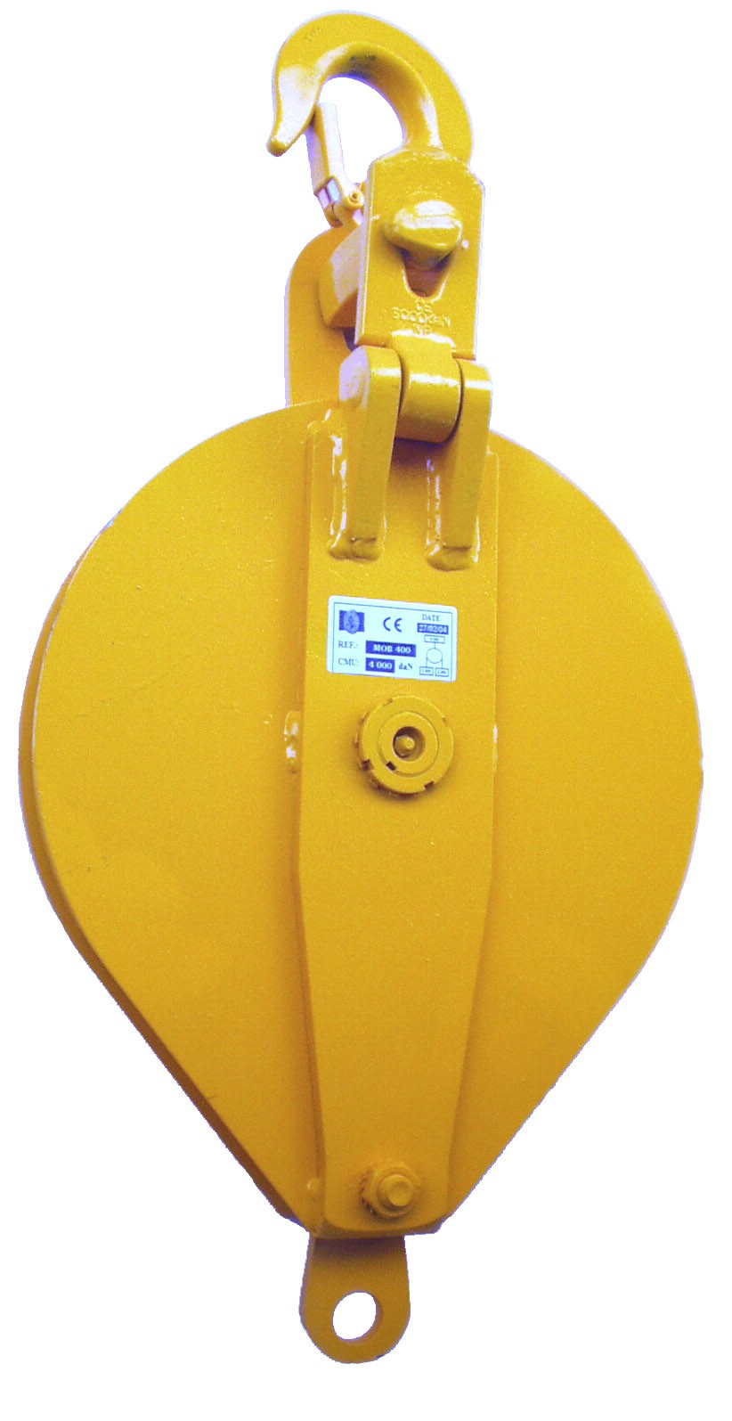 Wire rope snatch block for building and Public works (winding ratio 22)