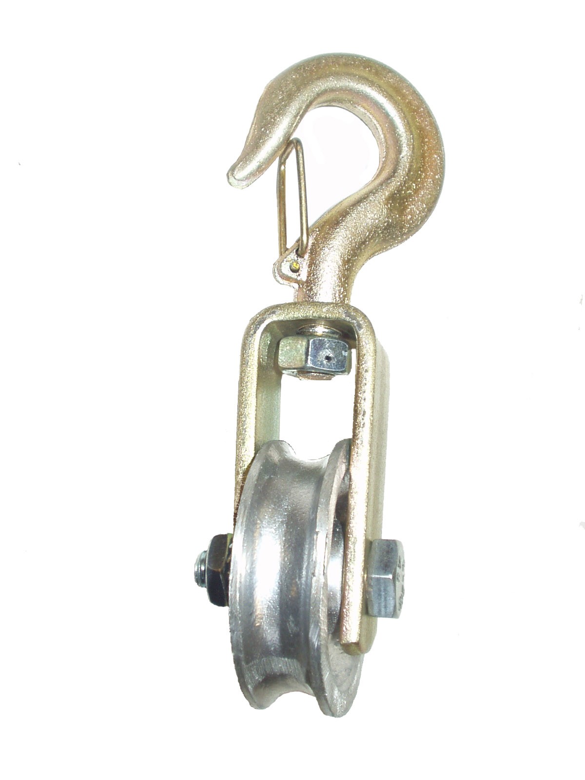 Yoke pulley with aluminium sheave