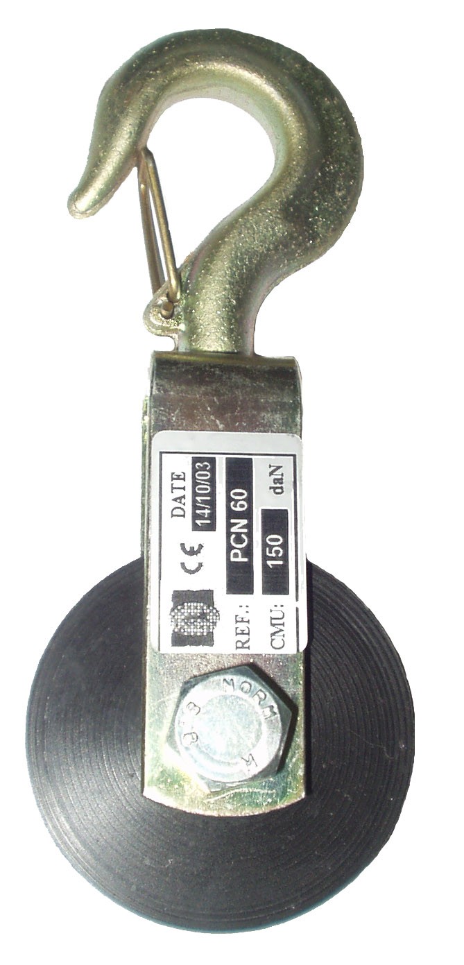 Yoke pulley with nylon sheave