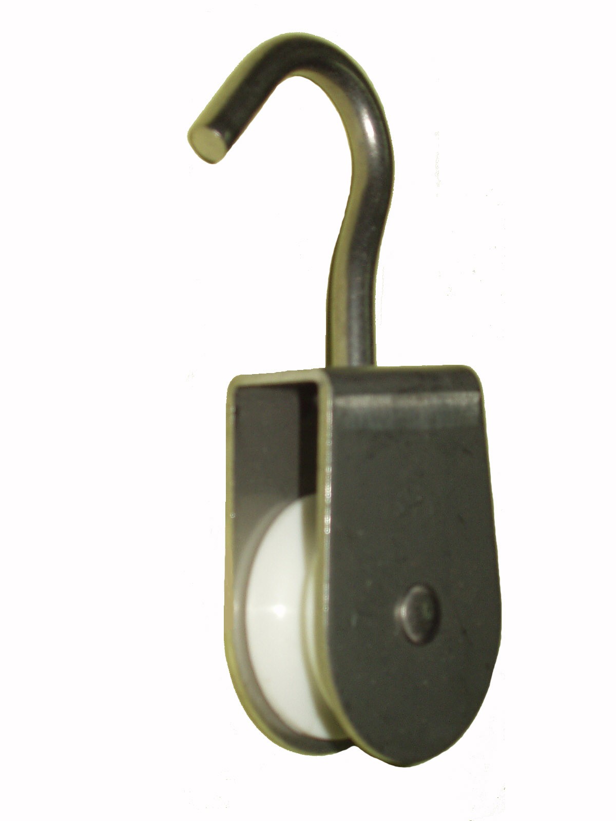 Poulie galvanisée à chape et crochet pour corde