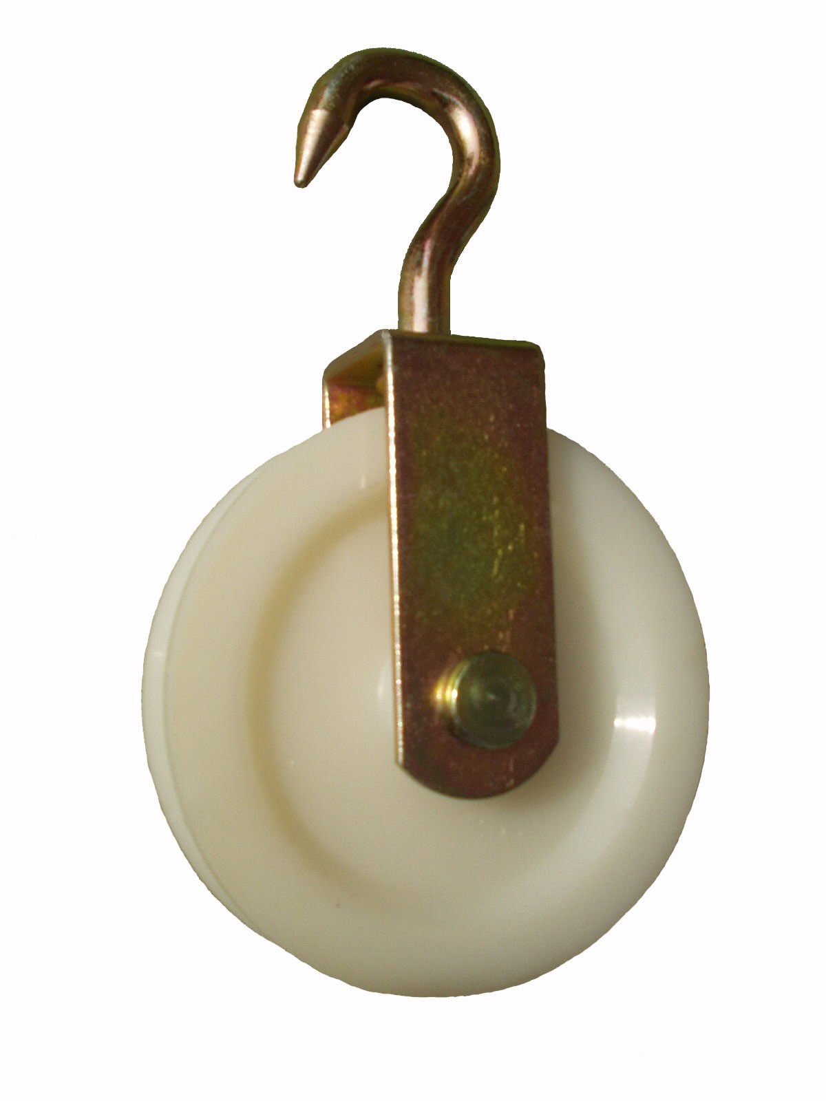 Yoke pulley with hook for rope