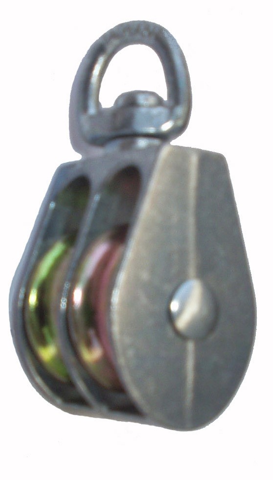 Double nickel plated swivel eye pulley
