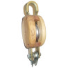 Single fixed eye wooden block