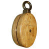 Single swivel eye wooden block