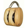 Double fixed eye wooden block