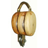 Double fixed eye wooden block