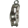 Swivel eye stainless steel snatch block with wide sheave