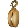 Single swivel eye wooden block