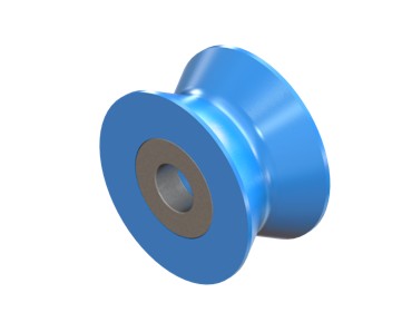 Steel sheave on bronze bushings